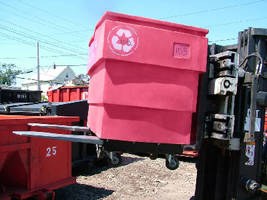 Recycling Collection Cart features metal support base.