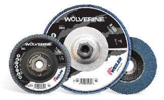 Flap Discs grind and blend carbon and stainless steel.