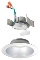 LED Downlight features interchangeable, snap-on trims.