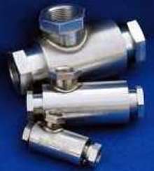 Temperature Valve diverts and mixes fluids.