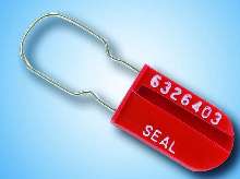 Dual Channel Padlock Seal secures equipment.