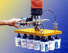 Vacuum Tube Lifter picks up layers of products.