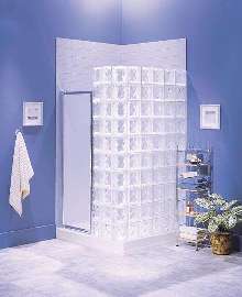 Shower Systems simplify glass-block enclosure installations.