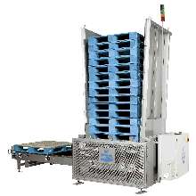 Pallet Dispenser includes PLC and HMI.