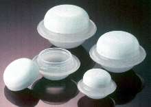 UFO-Shape Jars hold cosmetic and skincare products.