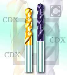 Carbide Drills are coated for increased productivity.