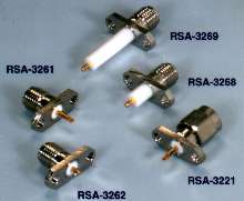 SMA Connectors are offered in panel-mount versions.