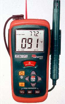 Hygro-Thermometer offers non-contact operation.