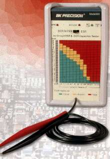 Capacitor Tester performs in-circuit ESR and DCR testing.