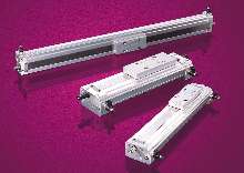 Rodless Rail Slides feature enclosed bearing system.