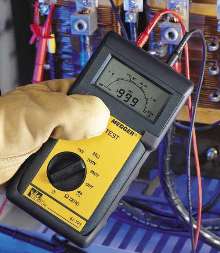Insulation Tester measures resistance and continuity.