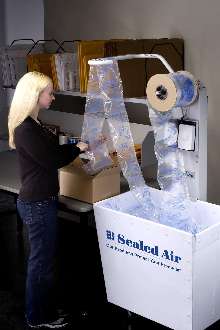 Inflatable Packaging System creates cushions on demand.