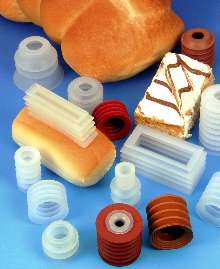 Food-Grade Suction Cups handle breads, cakes, rolls, and pies.