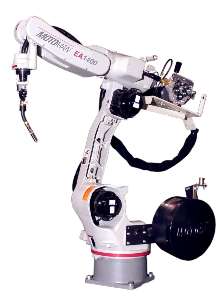 Welding Robot features internal cabling design.