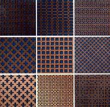 Screening Panels come in 13 different patterns.