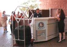 Compact Airline Check-In Station enables remote check-in.