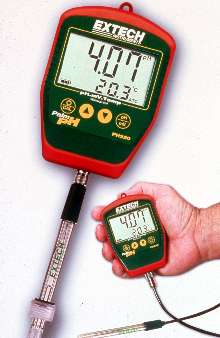 Handheld pH Meter offers choice of stick or cabled electrode.