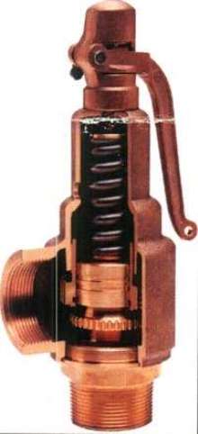 Pressure Relief Valves handle air, gas, steam, and liquid.