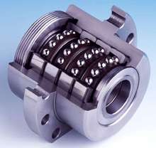 Ball Bearings support ball and roller screws.