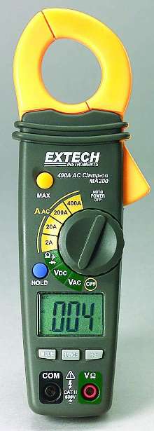 Clamp Meter fits in tight locations.