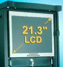 LCD Display (21.3 in.) mounts in 19 in. rack.