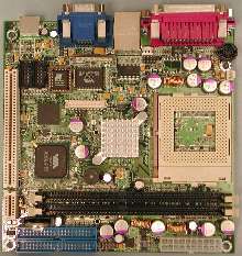 Embedded Motherboard has internal 2D/3D AGP 8X graphics.
