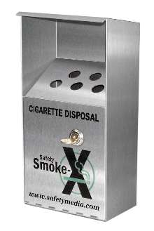 Receptacle provides litter-free disposal of cigarettes.