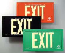 Exit Signs are charged by 5 fc fluorescent lighting.