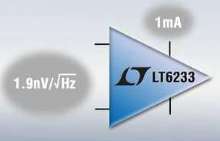 Low-Noise Op Amps draw only 1.15 mA.