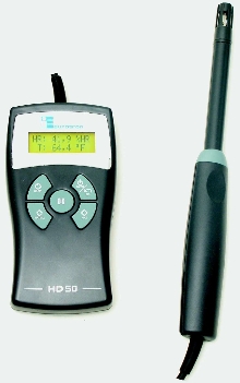 Thermohygrometer allows one-hand operation.