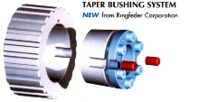 Taper Bushing replaces conventional bushings.