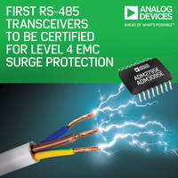 Analog Devices' RS-485 Transceivers First to Meet Stringent IEC Surge Standards