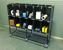 Compartment kiting cart designed to hold up to 500 lb weight.
