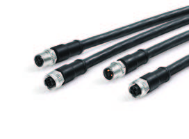 M12 S- and T Coded Connectors offer low contact resistance.