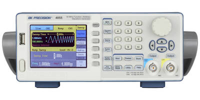 4050B Series Waveform Generators feature 4.3 in. color LCD display.