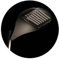 Mirada Round LED Area Light comes with scratch resistant silicone optics.