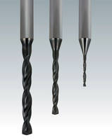 EF-Series Micro Drills feature micro face point and flute geometry.
