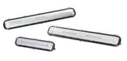 FELED Series LED Luminaires feature hinged polycarbonate lens.