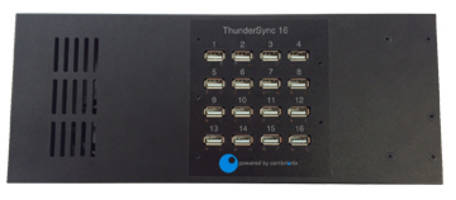 Cambrionix ThunderSync16 Port Hub offers 20Gbits/s transmission speed.