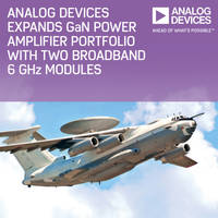 Gallium Nitride Power Amplifiers feature 2 GHz-6 GHz operating frequency.