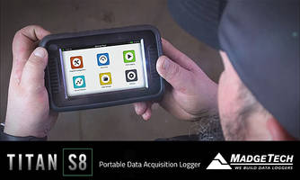Titan S8 Data Acquisition Logger features capacitive touch screen.