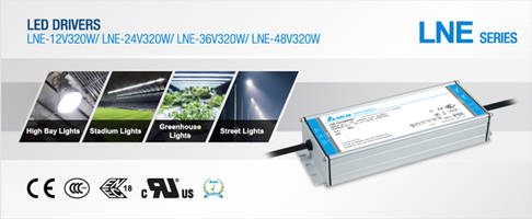 LNE-320W Series of LED Drivers meet IP65/IP67 standards.