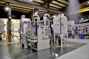 Twin Spindle Automated Grit Blasting Machine for Medical Implants