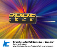 DGH Series Super Capacitors deliver life of 500,000 cycles.