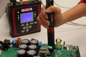 Electric Screwdriver features programmable vacuum system.