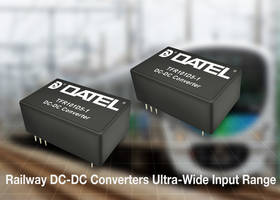 TFR Railway Series DC-DC Converters withstand up to 200 V input transients.