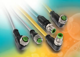 M12 Ethernet Patch Cables offer data rate of 100 Mbps full duplex.
