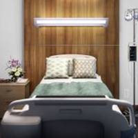 Remedi LED Bed Light features antimicrobial finish.