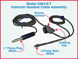 Intercom Headset Cable Assembly comes with volume control option.