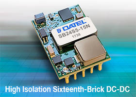 2250VDC DC-DC Converters come in 0.9 x 1.3 x 0.404 in. package.